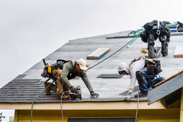 Professional Gutter Installation technician working in Duncan, NE